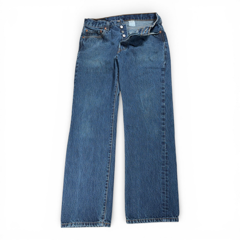 Vintage Levis 501 Jeans Mens 30x30 Blue Regular Straight Button Fly Y2K